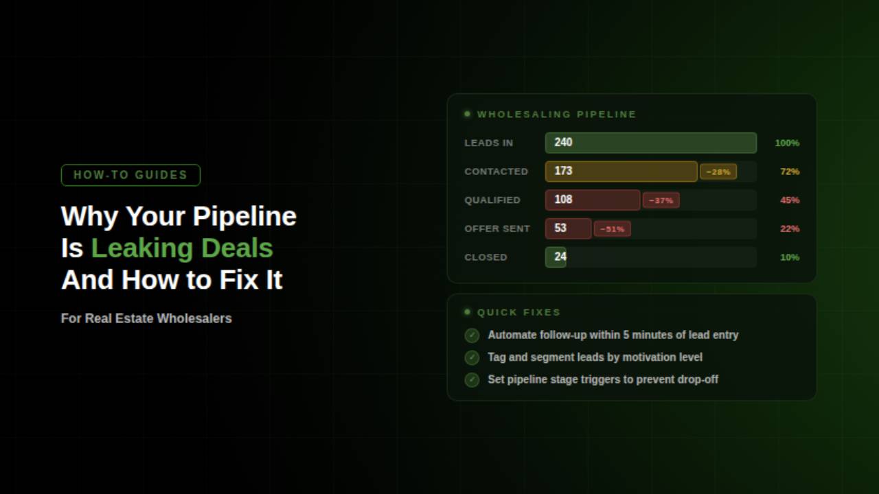 Wholesaling Pipeline Is Leaking Deals